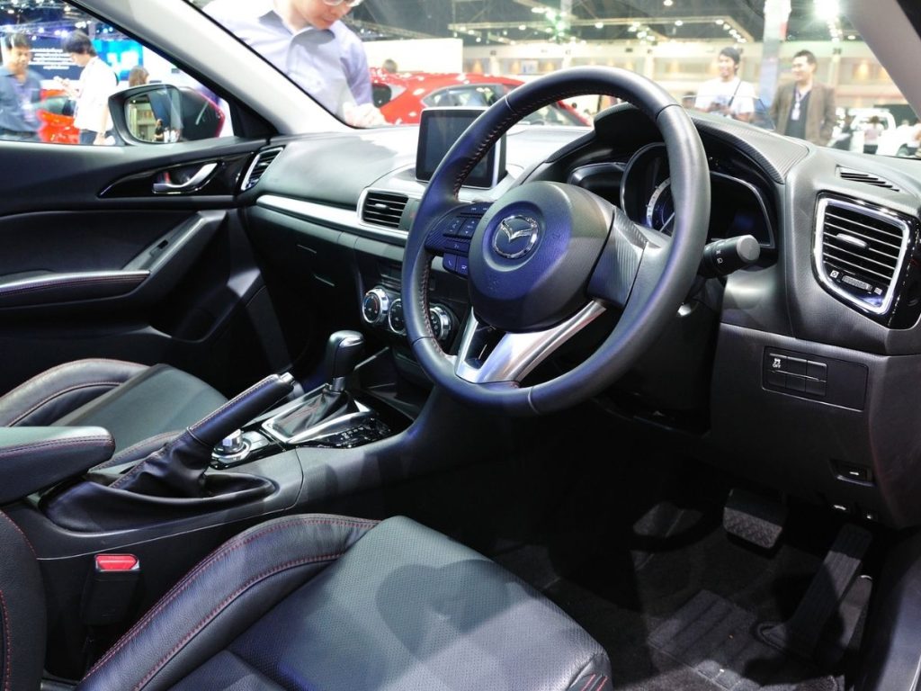 the interior of a mazda 3