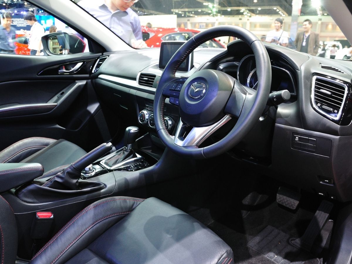 the interior of a mazda 3