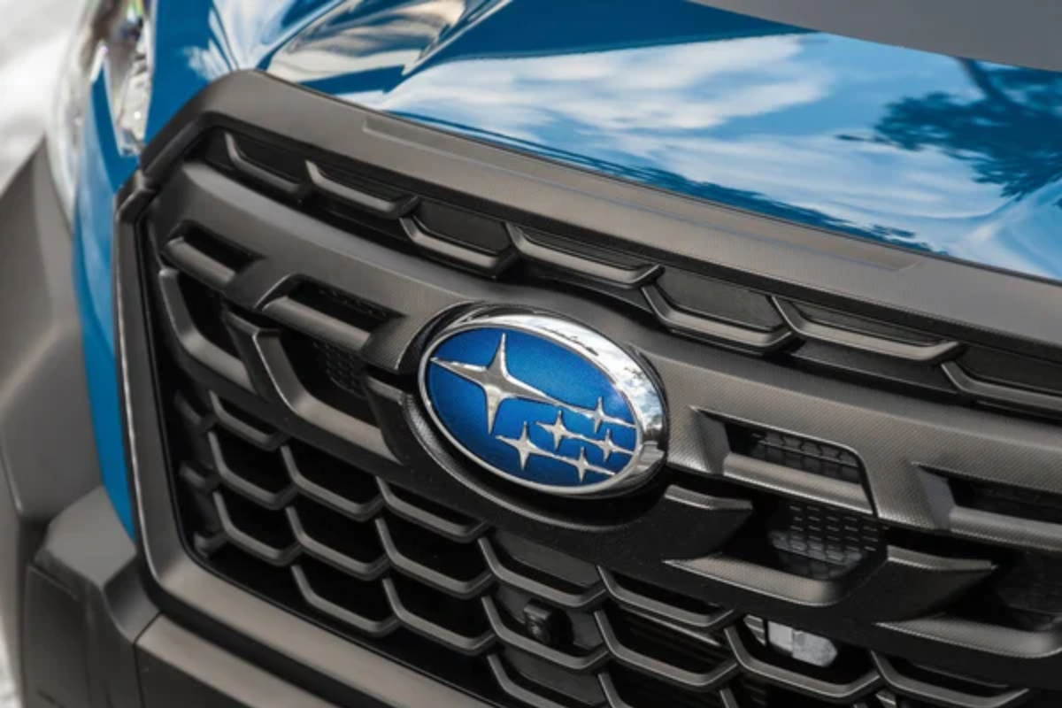 Blue Subaru logo.